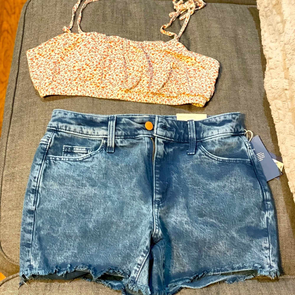 Women’s High-Rise Midi Jean Shorts